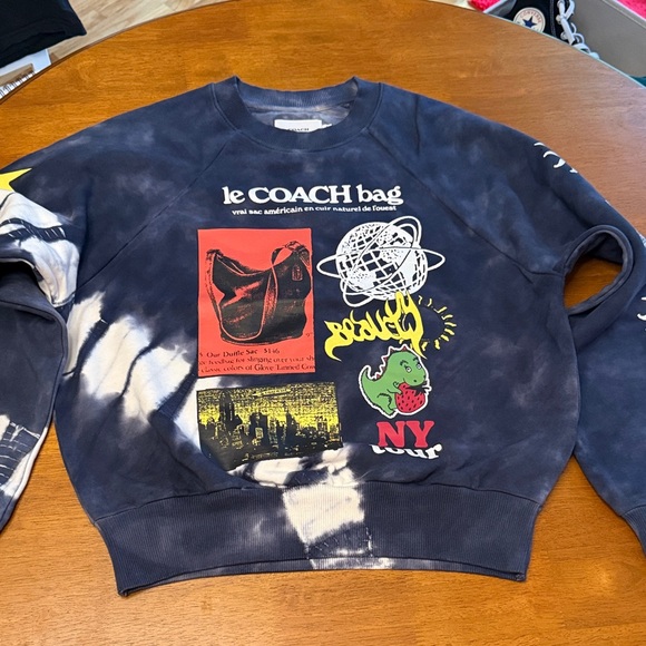Coach Multicolor Graphic Crewneck Sweater